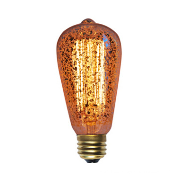 St58 Goldene Vintage Edison Birne mit 19 Ankern